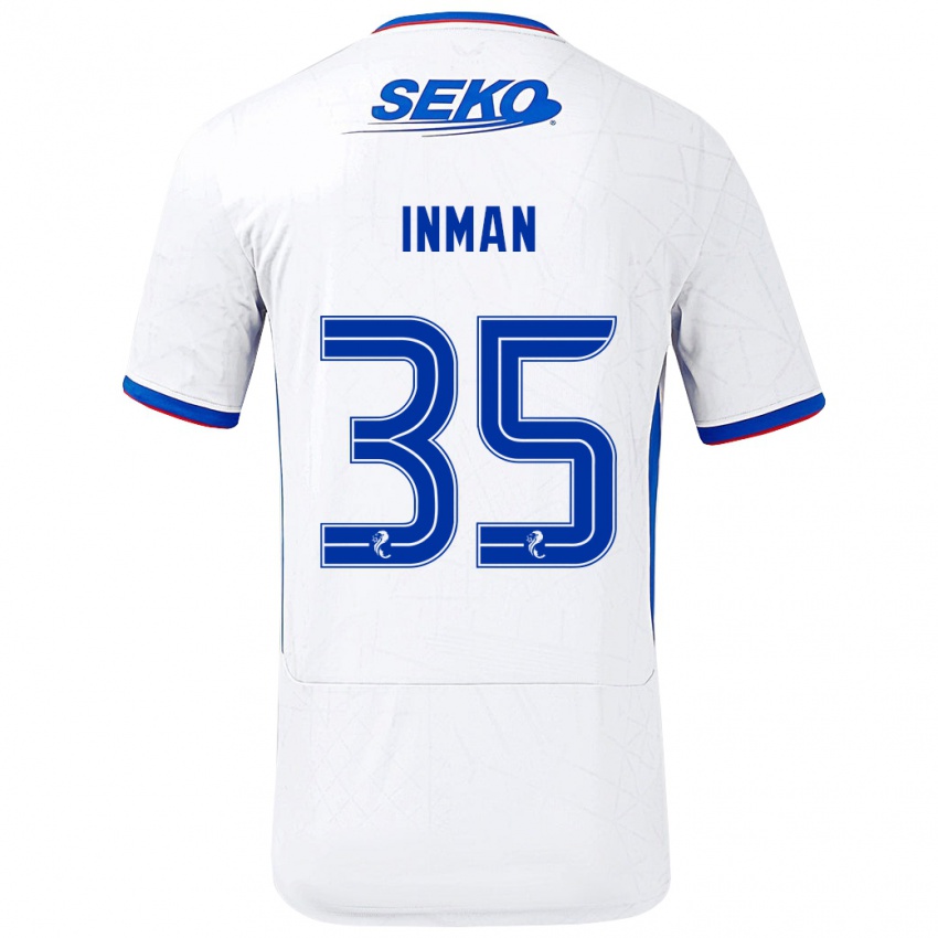 Niño Camiseta Lucy Inman #35 Blanco Azul 2ª Equipación 2024/25 La Camisa México