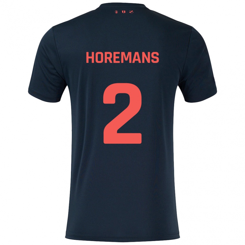 Niño Camiseta Siebe Horemans #2 Negro Rojo 2ª Equipación 2024/25 La Camisa México