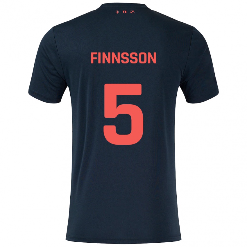 Niño Camiseta Kolbeinn Finnsson #5 Negro Rojo 2ª Equipación 2024/25 La Camisa México