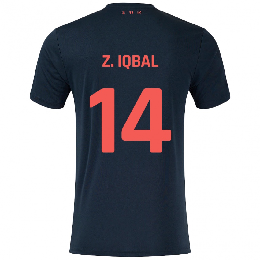 Niño Camiseta Zidane Iqbal #14 Negro Rojo 2ª Equipación 2024/25 La Camisa México