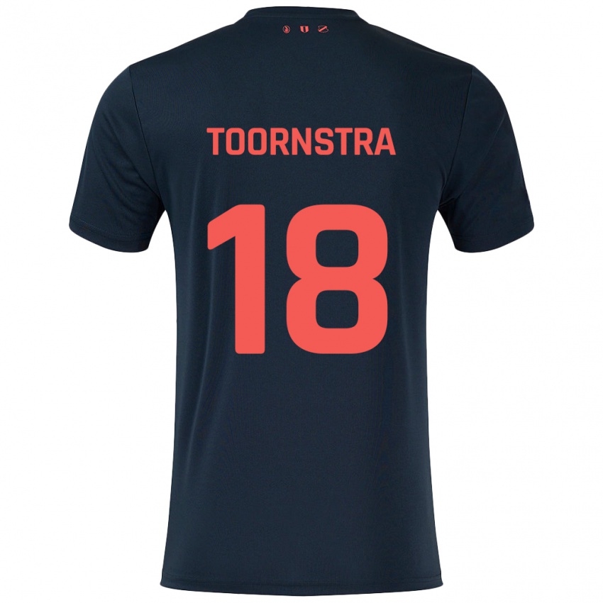 Niño Camiseta Jens Toornstra #18 Negro Rojo 2ª Equipación 2024/25 La Camisa México