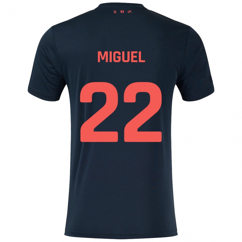 Niño Camiseta Miguel Rodríguez #22 Negro Rojo 2ª Equipación 2024/25 La Camisa México