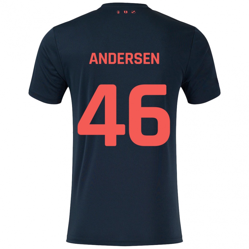 Niño Camiseta Silas Andersen #46 Negro Rojo 2ª Equipación 2024/25 La Camisa México