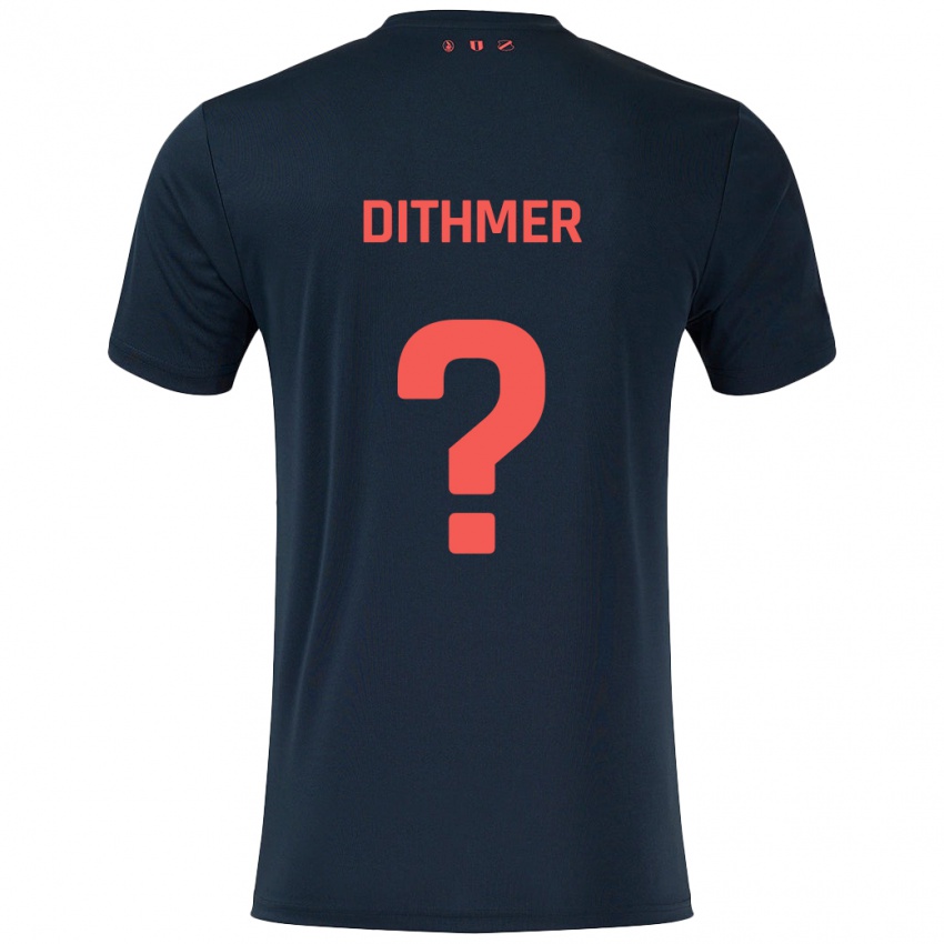 Niño Camiseta Andreas Dithmer #0 Negro Rojo 2ª Equipación 2024/25 La Camisa México