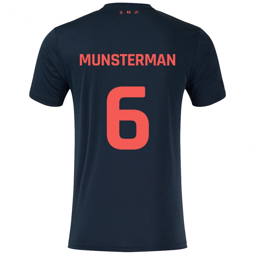 Niño Camiseta Marthe Munsterman #6 Negro Rojo 2ª Equipación 2024/25 La Camisa México