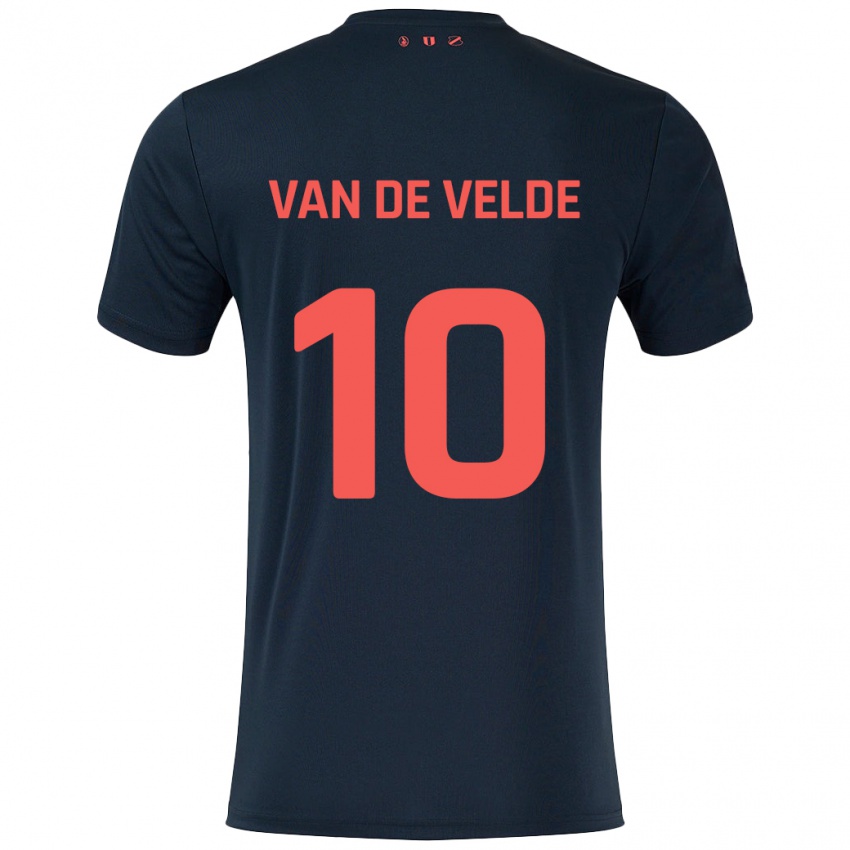 Niño Camiseta Senne Van De Velde #10 Negro Rojo 2ª Equipación 2024/25 La Camisa México