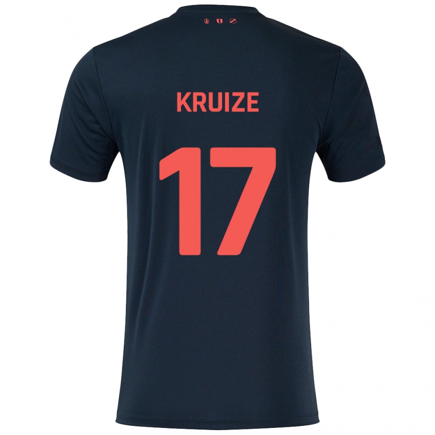 Niño Camiseta Elisha Kruize #17 Negro Rojo 2ª Equipación 2024/25 La Camisa México