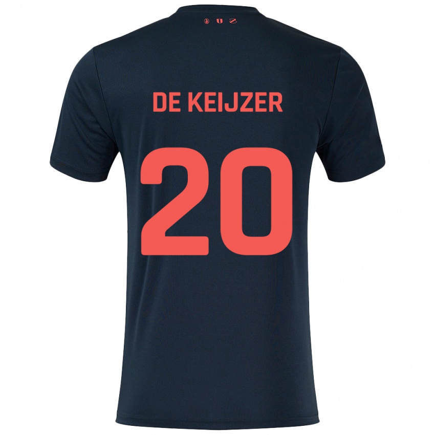 Niño Camiseta Lotje De Keijzer #20 Negro Rojo 2ª Equipación 2024/25 La Camisa México