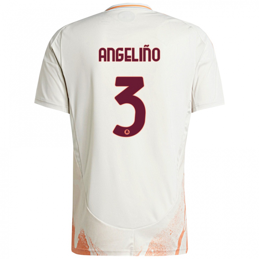 Niño Camiseta Angelino #3 Crema Blanco Naranja 2ª Equipación 2024/25 La Camisa México