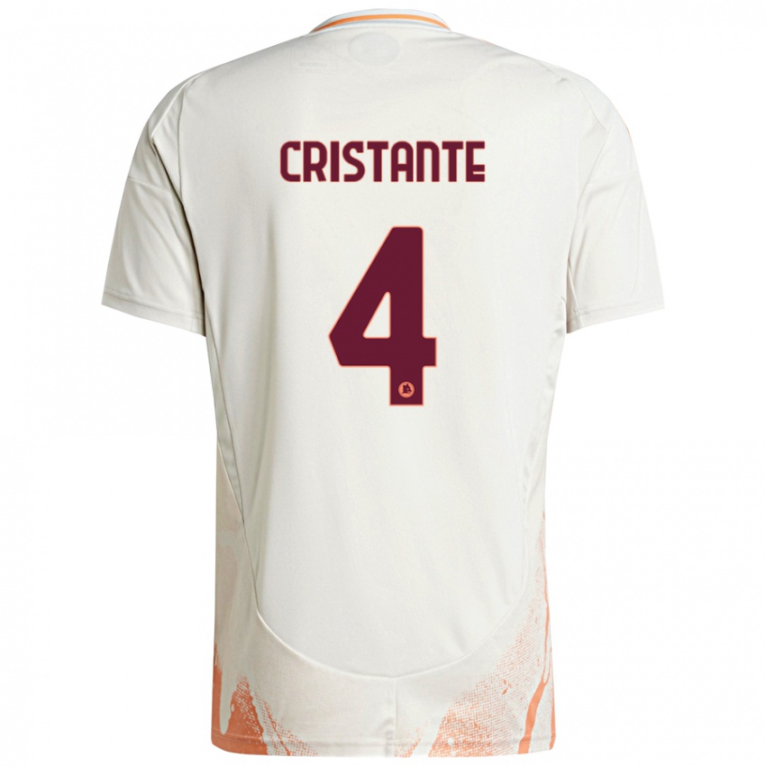 Niño Camiseta Bryan Cristante #4 Crema Blanco Naranja 2ª Equipación 2024/25 La Camisa México