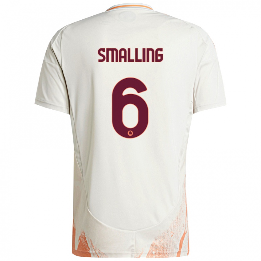 Niño Camiseta Chris Smalling #6 Crema Blanco Naranja 2ª Equipación 2024/25 La Camisa México