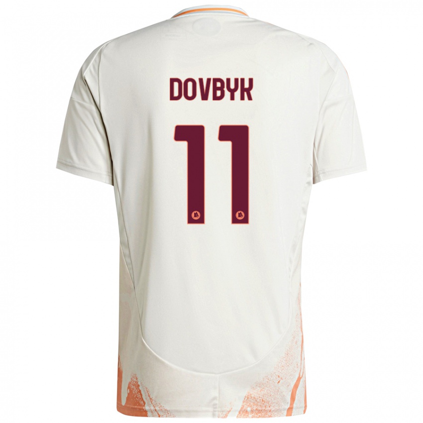 Niño Camiseta Artem Dovbyk #11 Crema Blanco Naranja 2ª Equipación 2024/25 La Camisa México