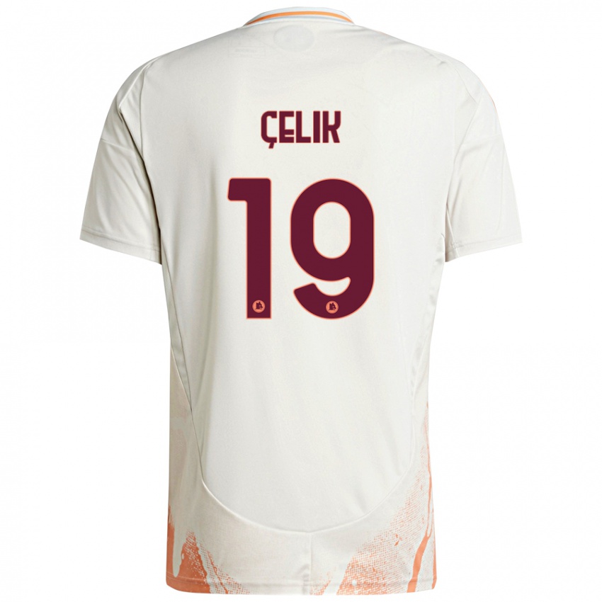 Niño Camiseta Zeki Celik #19 Crema Blanco Naranja 2ª Equipación 2024/25 La Camisa México