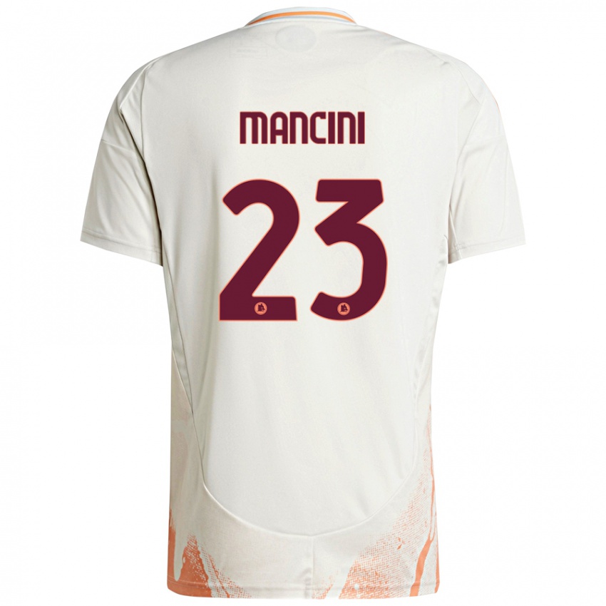 Niño Camiseta Gianluca Mancini #23 Crema Blanco Naranja 2ª Equipación 2024/25 La Camisa México