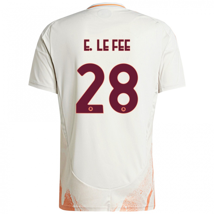 Niño Camiseta Enzo Le Fée #28 Crema Blanco Naranja 2ª Equipación 2024/25 La Camisa México