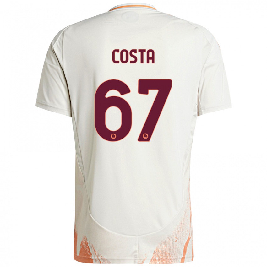 Niño Camiseta João Costa #67 Crema Blanco Naranja 2ª Equipación 2024/25 La Camisa México