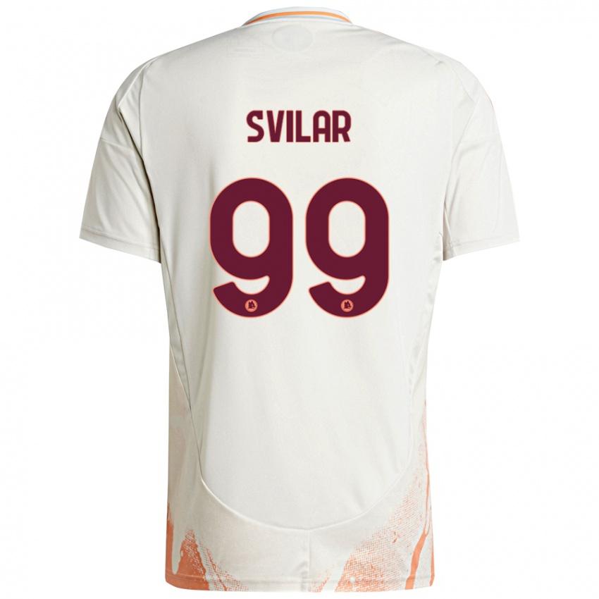 Niño Camiseta Mile Svilar #99 Crema Blanco Naranja 2ª Equipación 2024/25 La Camisa México