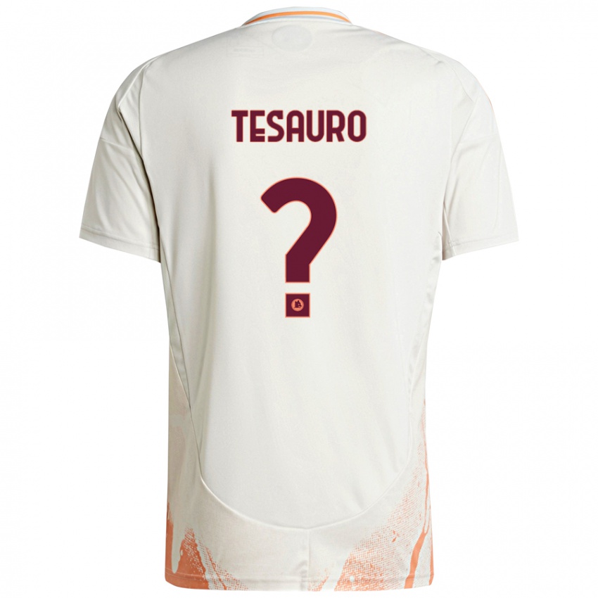 Niño Camiseta Emanuele Tesauro #0 Crema Blanco Naranja 2ª Equipación 2024/25 La Camisa México