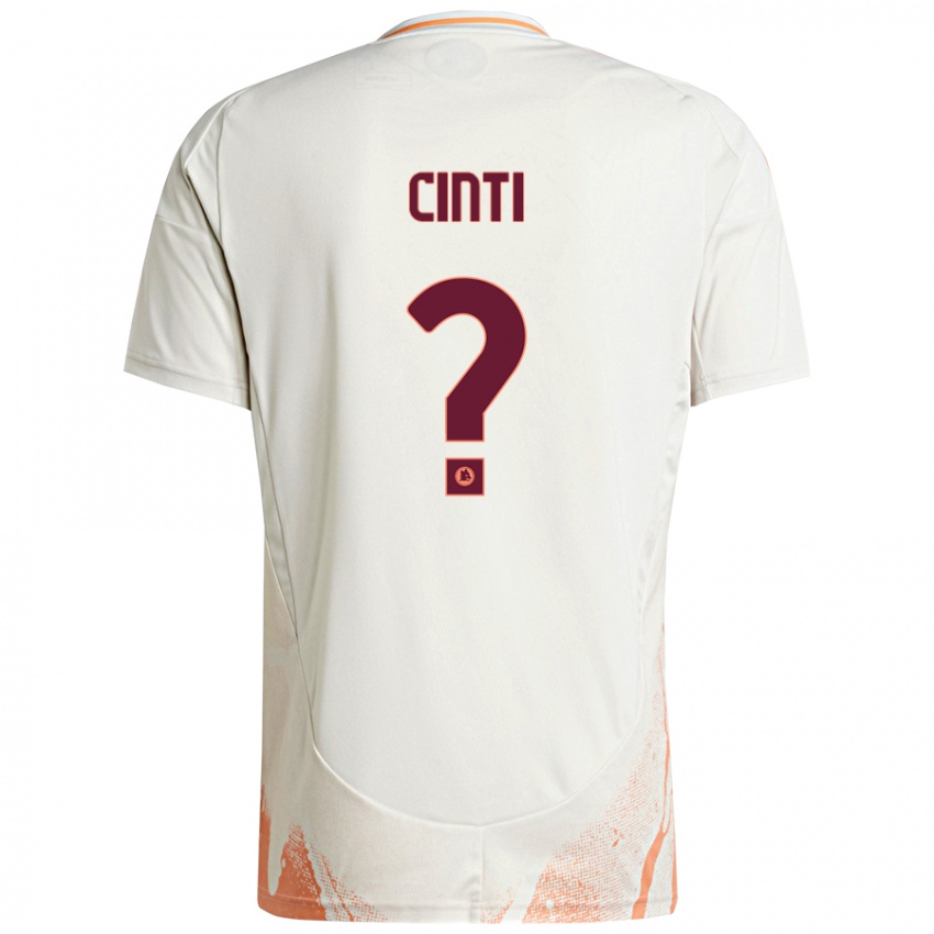 Niño Camiseta Valerio Cinti #0 Crema Blanco Naranja 2ª Equipación 2024/25 La Camisa México