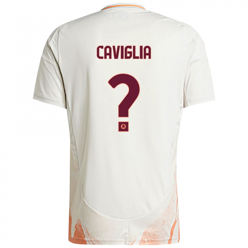 Niño Camiseta Manuel Caviglia #0 Crema Blanco Naranja 2ª Equipación 2024/25 La Camisa México