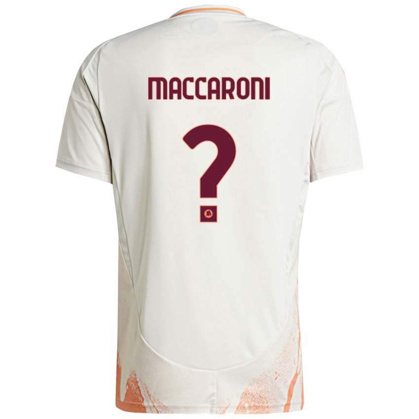 Niño Camiseta Valerio Maccaroni #0 Crema Blanco Naranja 2ª Equipación 2024/25 La Camisa México