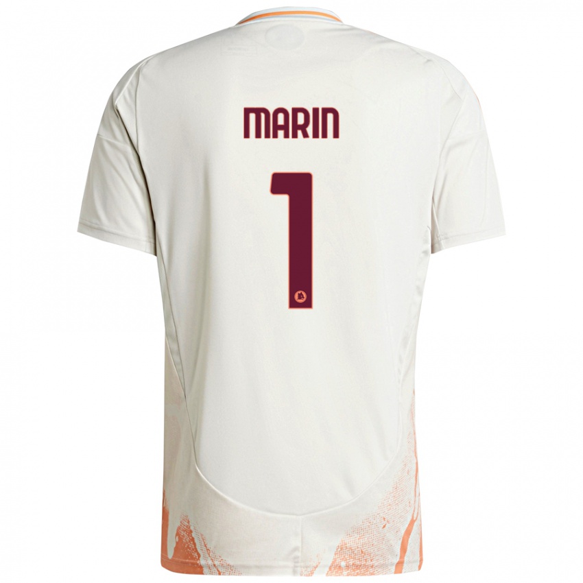 Niño Camiseta Renato Marin #1 Crema Blanco Naranja 2ª Equipación 2024/25 La Camisa México