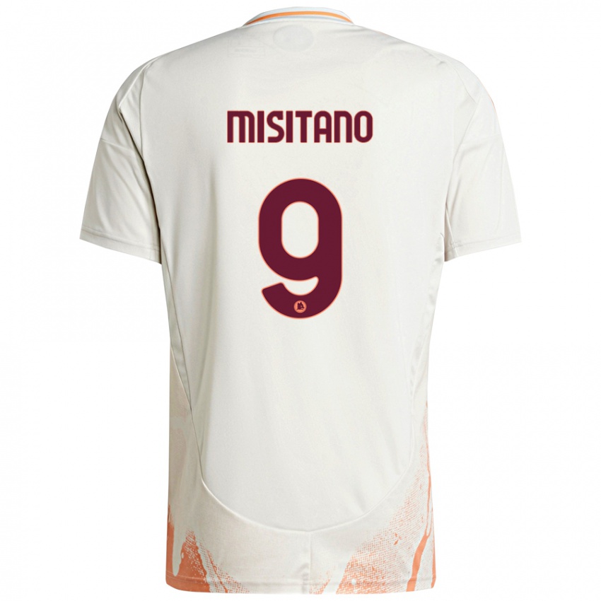 Niño Camiseta Giulio Misitano #9 Crema Blanco Naranja 2ª Equipación 2024/25 La Camisa México