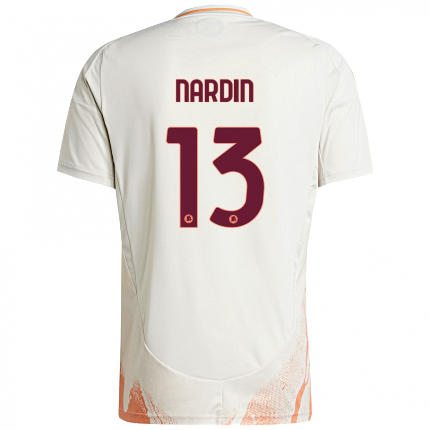 Niño Camiseta Federico Nardin #13 Crema Blanco Naranja 2ª Equipación 2024/25 La Camisa México