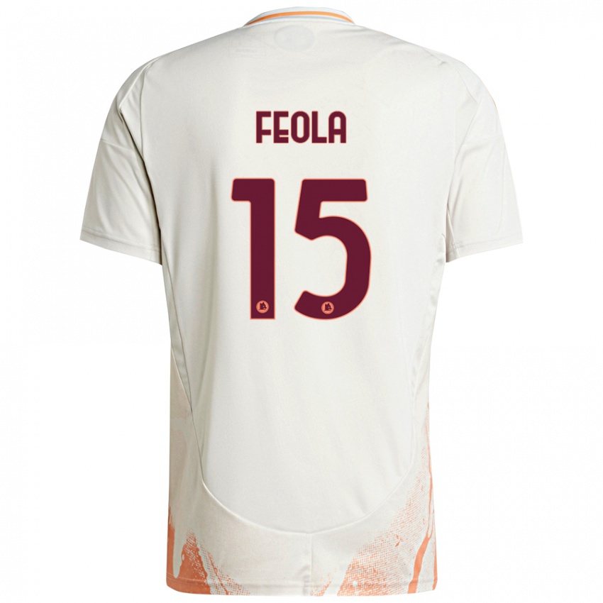 Niño Camiseta William Feola #15 Crema Blanco Naranja 2ª Equipación 2024/25 La Camisa México