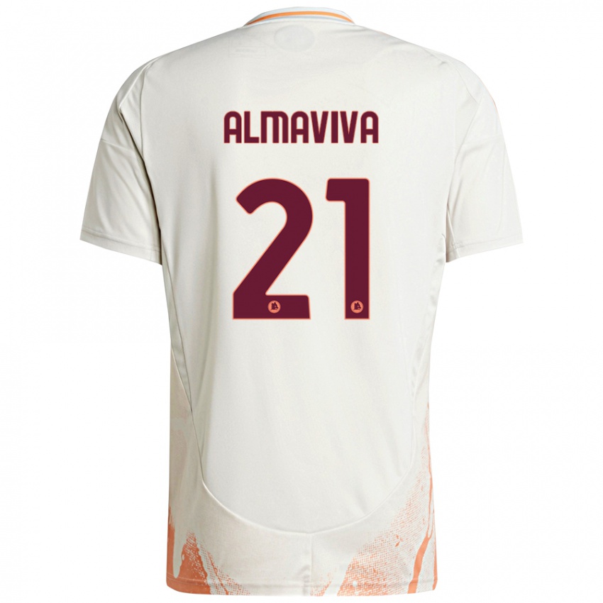 Niño Camiseta Mattia Almaviva #21 Crema Blanco Naranja 2ª Equipación 2024/25 La Camisa México