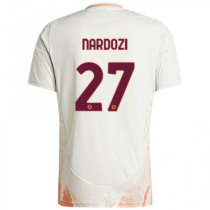 Niño Camiseta Manuel Nardozi #27 Crema Blanco Naranja 2ª Equipación 2024/25 La Camisa México