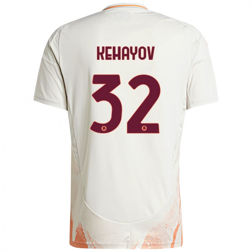 Niño Camiseta Atanas Kehayov #32 Crema Blanco Naranja 2ª Equipación 2024/25 La Camisa México