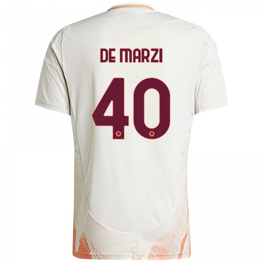 Niño Camiseta Giorgio De Marzi #40 Crema Blanco Naranja 2ª Equipación 2024/25 La Camisa México