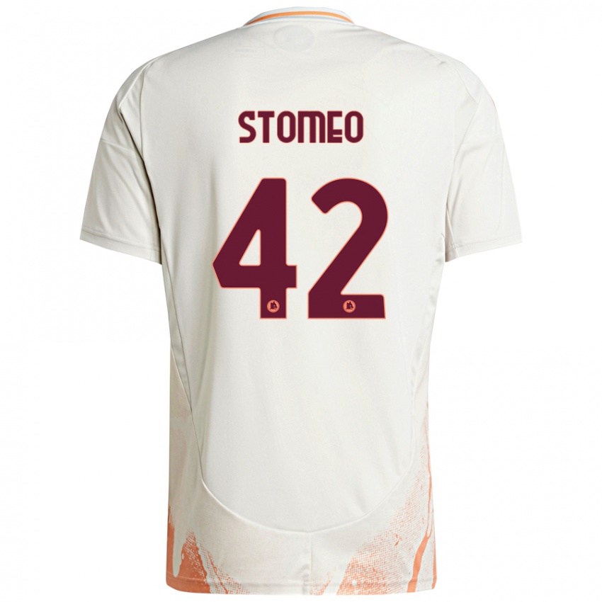 Niño Camiseta Giorgio Stomeo #42 Crema Blanco Naranja 2ª Equipación 2024/25 La Camisa México