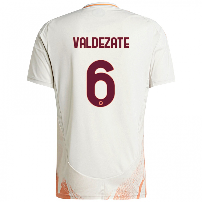 Niño Camiseta Oihane Valdezate #6 Crema Blanco Naranja 2ª Equipación 2024/25 La Camisa México