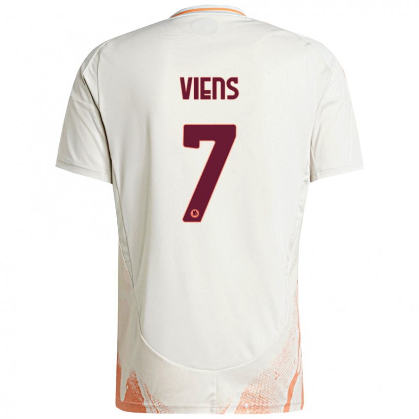 Niño Camiseta Evelyne Viens #7 Crema Blanco Naranja 2ª Equipación 2024/25 La Camisa México