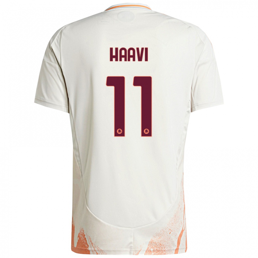 Niño Camiseta Emilie Haavi #11 Crema Blanco Naranja 2ª Equipación 2024/25 La Camisa México