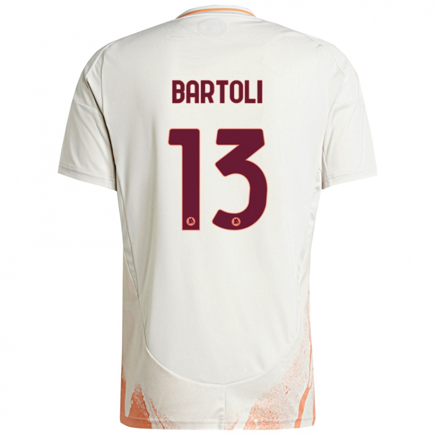 Niño Camiseta Elisa Bartoli #13 Crema Blanco Naranja 2ª Equipación 2024/25 La Camisa México