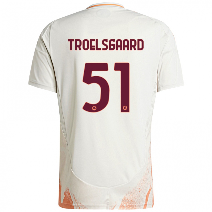 Niño Camiseta Sanne Troelsgaard #51 Crema Blanco Naranja 2ª Equipación 2024/25 La Camisa México