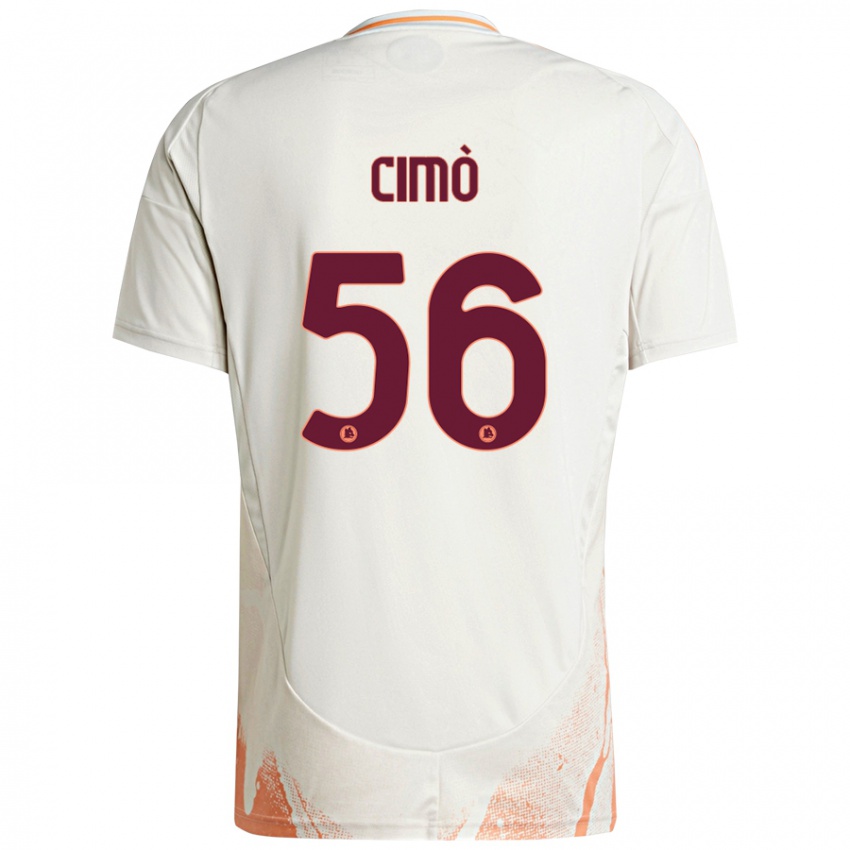 Niño Camiseta Giada Cimò #56 Crema Blanco Naranja 2ª Equipación 2024/25 La Camisa México