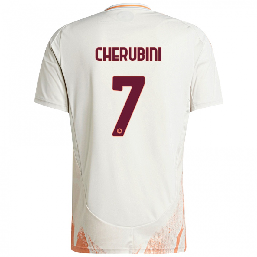 Niño Camiseta Luigi Cherubini #7 Crema Blanco Naranja 2ª Equipación 2024/25 La Camisa México