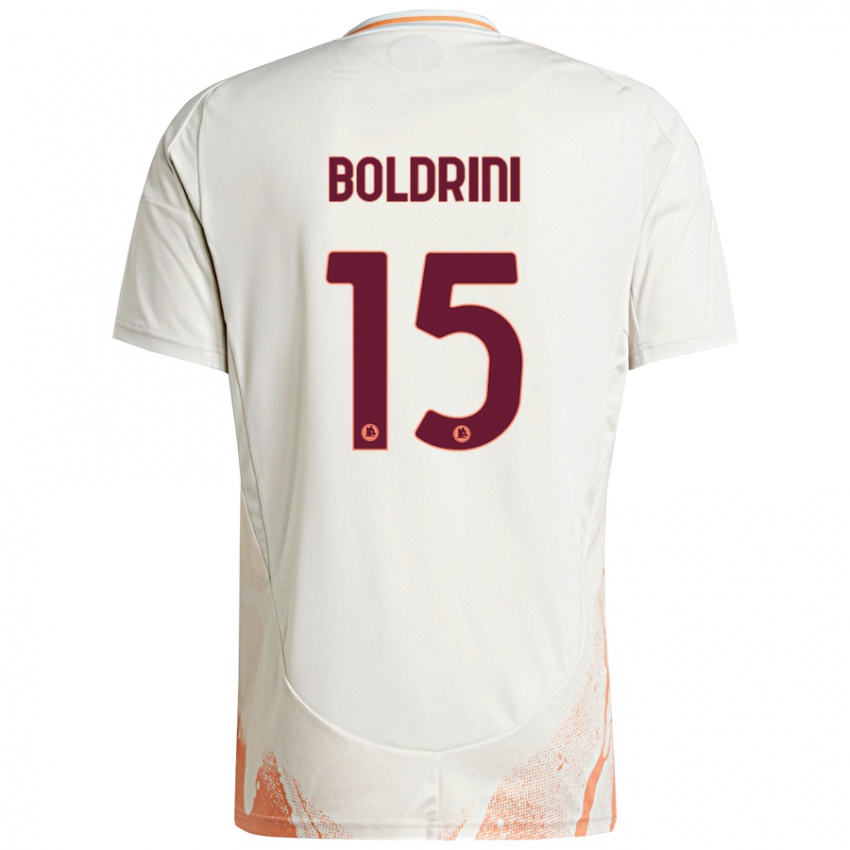 Niño Camiseta Mattia Boldrini #15 Crema Blanco Naranja 2ª Equipación 2024/25 La Camisa México