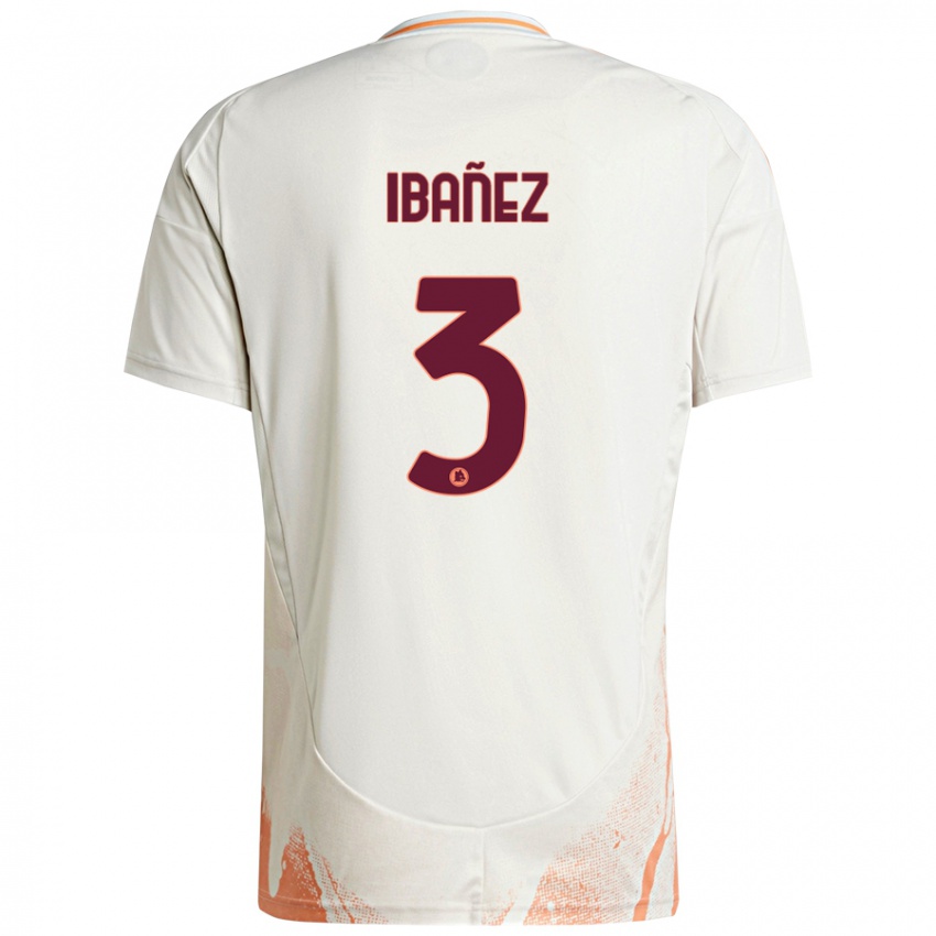 Niño Camiseta Roger Ibanez #3 Crema Blanco Naranja 2ª Equipación 2024/25 La Camisa México