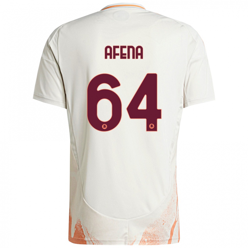 Niño Camiseta Felix Afena-Gyan #64 Crema Blanco Naranja 2ª Equipación 2024/25 La Camisa México