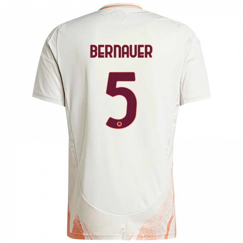 Niño Camiseta Vanessa Bernauer #5 Crema Blanco Naranja 2ª Equipación 2024/25 La Camisa México