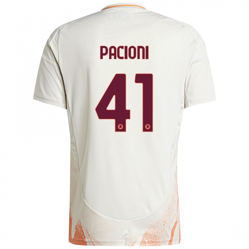 Niño Camiseta Eleonora Pacioni #41 Crema Blanco Naranja 2ª Equipación 2024/25 La Camisa México