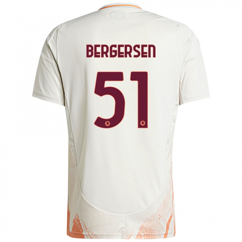 Niño Camiseta Mina Bergersen #51 Crema Blanco Naranja 2ª Equipación 2024/25 La Camisa México