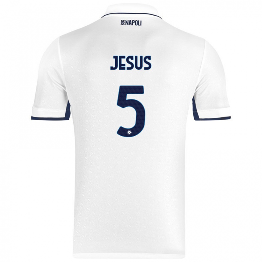 Niño Camiseta Juan Jesus #5 Blanco Azul Real 2ª Equipación 2024/25 La Camisa México