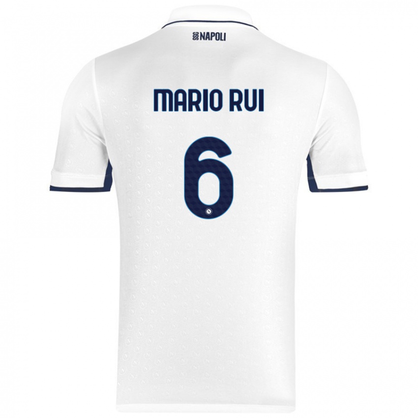 Niño Camiseta Mario Rui #6 Blanco Azul Real 2ª Equipación 2024/25 La Camisa México