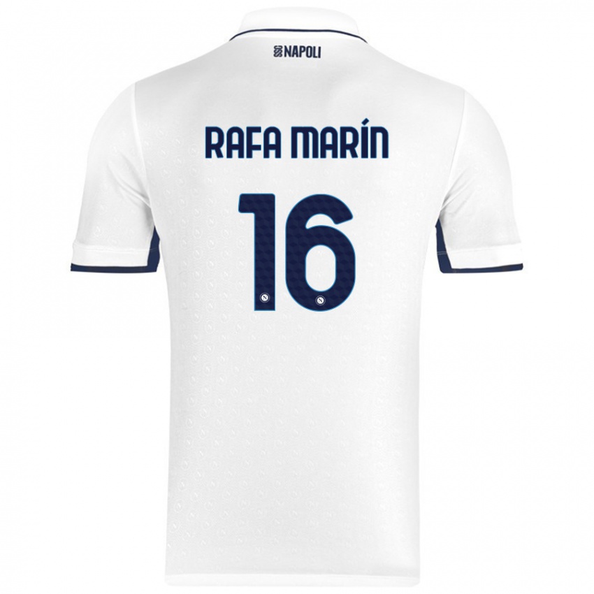 Niño Camiseta Rafa Marín #16 Blanco Azul Real 2ª Equipación 2024/25 La Camisa México